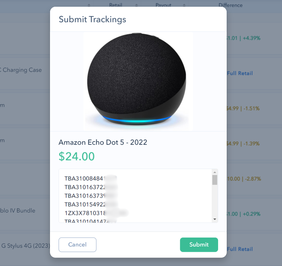 BuyForMeRetail tracking number Amazon